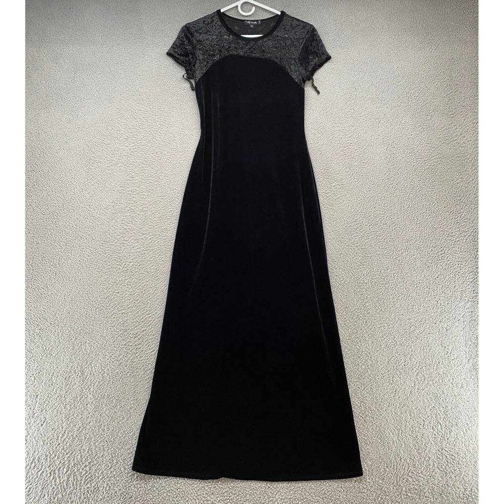 My Michelle Velvet Burnout Dress Size 3/4 Whimsigoth Maxi Gown Dark Romantic